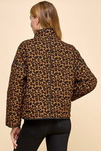 Load image into Gallery viewer, Cheetah Print Front Zip Up Jacket
