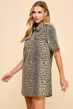 Load image into Gallery viewer, Animal Printed Shirt Dress