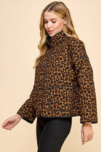 Load image into Gallery viewer, Cheetah Print Front Zip Up Jacket