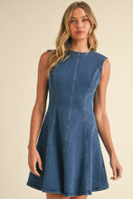 Load image into Gallery viewer, Delia Mini Denim Dress