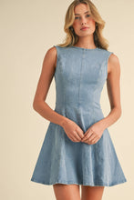 Load image into Gallery viewer, Delia Mini Denim Dress