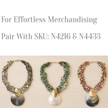 Load image into Gallery viewer, Mother of Pearl Pacifica Shell Necklace | Handmade Statement Jewelry