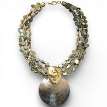 Load image into Gallery viewer, Mother of Pearl Shell Necklace | Handmade Statement Jewelry