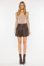 Load image into Gallery viewer, Leather Pleated Skirt