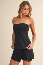 Load image into Gallery viewer, PEPLUM TOP AND SLIT MINI SKORT