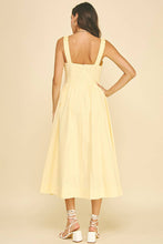 Load image into Gallery viewer, Celine Butter Yellow A-Line Midi Dress