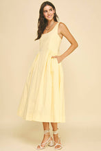 Load image into Gallery viewer, Celine Butter Yellow A-Line Midi Dress