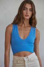 Load image into Gallery viewer, S1047 | TAKE THE PLUNGE TANK: SM / Washed Denim