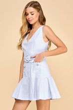 Load image into Gallery viewer, Seersucker Blue Dress