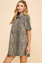 Load image into Gallery viewer, Animal Printed Shirt Dress
