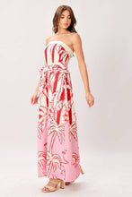 Load image into Gallery viewer, Palm Tree Strapless Dress