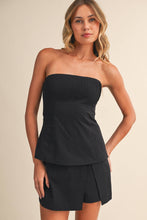 Load image into Gallery viewer, PEPLUM TOP AND SLIT MINI SKORT