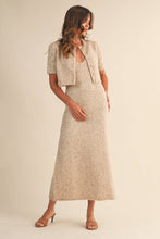 Load image into Gallery viewer, Oatmeal Sweater Dress with Cardigan