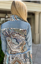 Load image into Gallery viewer, Feathers Denim Jacket
