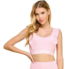 Load image into Gallery viewer, Ruffle Sports Bra