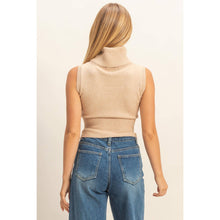 Load image into Gallery viewer, Turtleneck Sleeveless Sweater Top