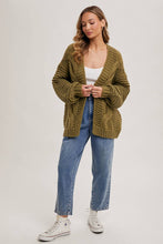 Load image into Gallery viewer, Olive You Cable Knit Cardigan