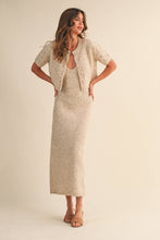 Load image into Gallery viewer, Oatmeal Sweater Dress with Cardigan