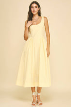 Load image into Gallery viewer, Celine Butter Yellow A-Line Midi Dress