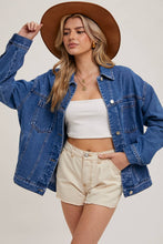 Load image into Gallery viewer, Julie Oversized Denim Jacket