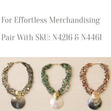 Load image into Gallery viewer, Mother of Pearl Shell Necklace | Handmade Statement Jewelry