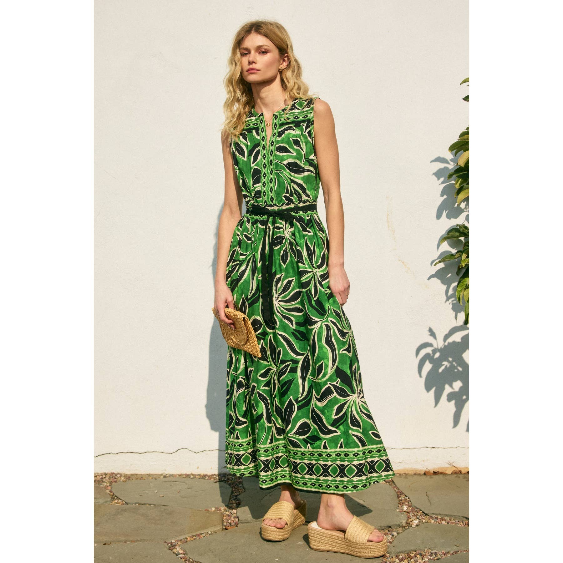 Green Banana Palm Dress