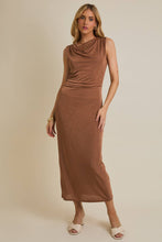 Load image into Gallery viewer, COWL NECK SLEEVELESS MAXI DRESS