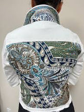 Load image into Gallery viewer, Feathers Denim Jacket