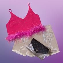 Load image into Gallery viewer, Midnights Studded Feather Tank