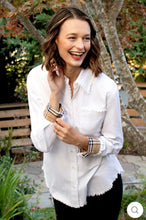Load image into Gallery viewer, Fringe Button Down Preppy Top