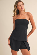 Load image into Gallery viewer, PEPLUM TOP AND SLIT MINI SKORT
