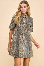 Load image into Gallery viewer, Animal Printed Shirt Dress
