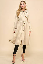 Load image into Gallery viewer, Pleated Twist Classic Trench Coat
