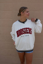 Load image into Gallery viewer, Indiana Allen Chenille - Varsity V-neck Pullover: L / WHITEBLACK
