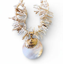 Load image into Gallery viewer, White Coral Branch Shell Necklace | Handmade Statement Boho
