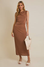 Load image into Gallery viewer, COWL NECK SLEEVELESS MAXI DRESS
