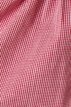Load image into Gallery viewer, HALTER NECK FLARE TOP: WHITE-BLUE GINGHAM / XS
