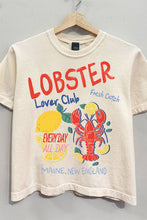 Load image into Gallery viewer, Lobster Lover Club Ivory Cropped T-Shirt
