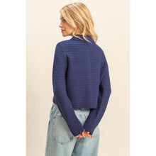 Load image into Gallery viewer, Textured Knit Sweater Gold Buttons

