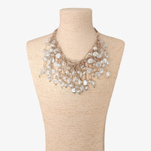 Load image into Gallery viewer, Coastal Knotted Pearl Necklace | Handmade Statement Jewelry
