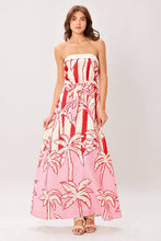 Load image into Gallery viewer, Palm Tree Strapless Dress
