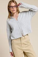 Load image into Gallery viewer, Essential Button Down Cardigan Top: Butter / L
