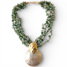 Load image into Gallery viewer, Mother of Pearl Pacifica Shell Necklace | Handmade Statement Jewelry
