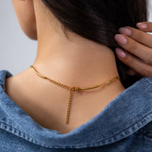 Load image into Gallery viewer, 18K Gold Oval Crystal Collar Necklace
