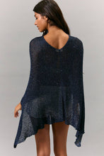Load image into Gallery viewer, MULTI-WAYS TO WEAR SWEATER PONCHO: NAVY / XS
