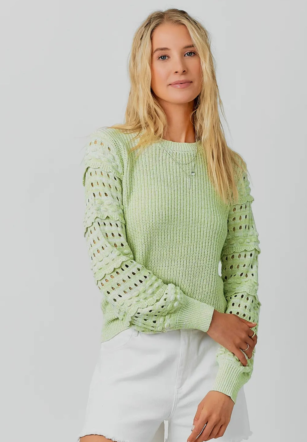 Textured Green Sweater