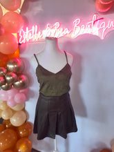 Load image into Gallery viewer, Suede olive green tank
