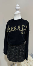 Load image into Gallery viewer, Black Cheers Tinsel Sweater
