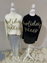 Load image into Gallery viewer, Cream Holiday Queen Tinsel Sweater
