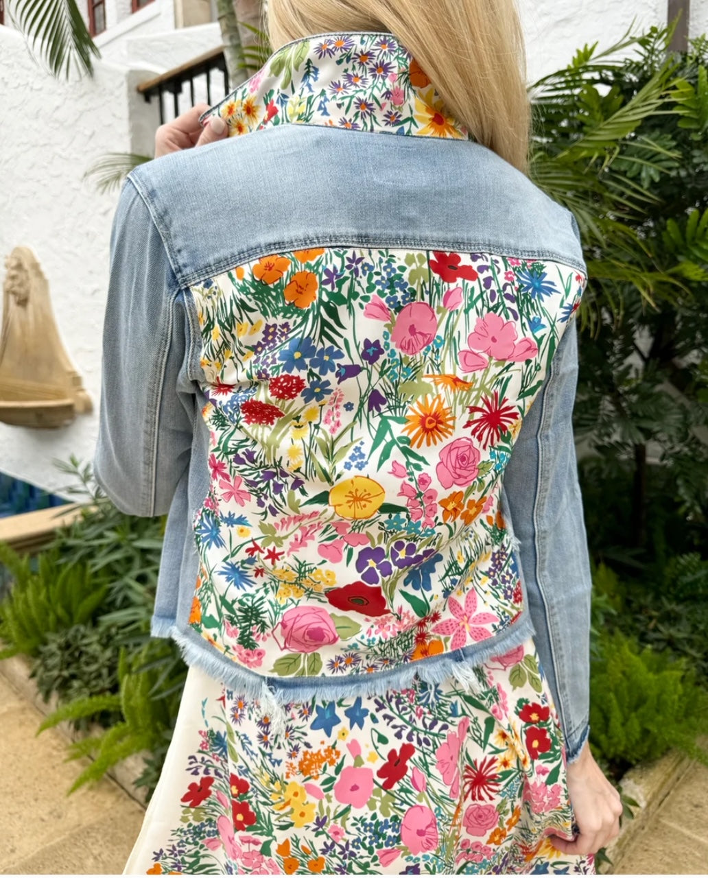 Summer Flowers Denim Jacket